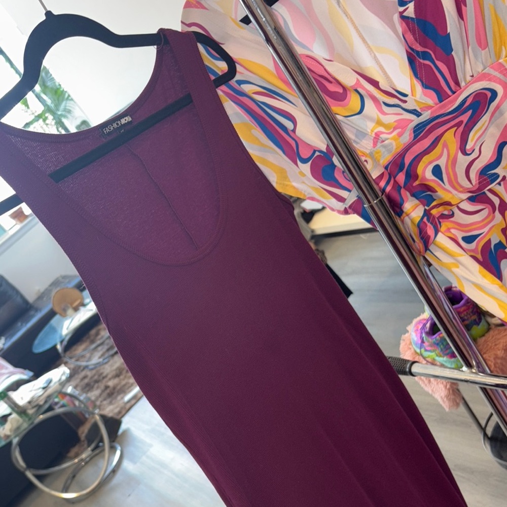 Fashion Nova Burgundy Dress